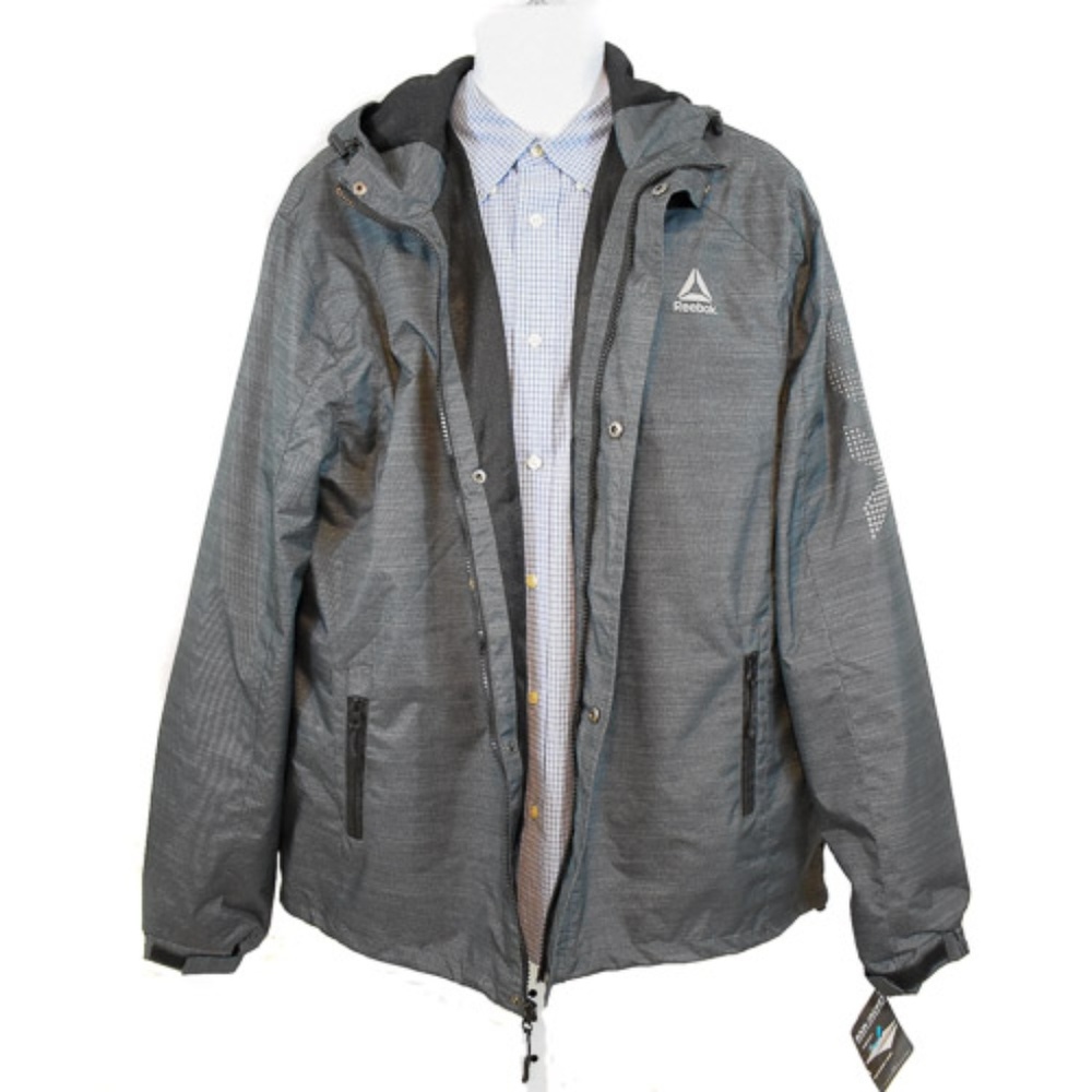 Reebok Men's Outerwear Rain Jacket w/ Hoodie NWT
